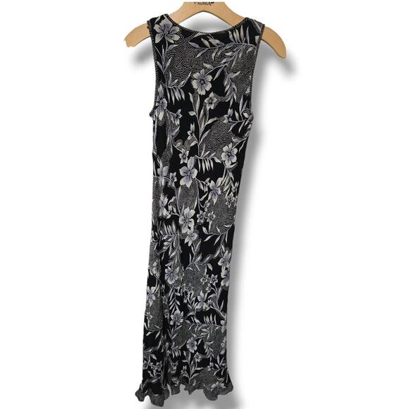 Style & Co Collection Petite Black Floral Maxi Dress – Size 10P gently used - Picture 6 of 8
